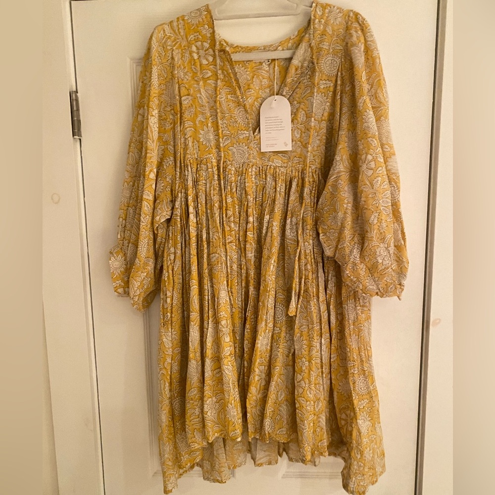 Daughter of India - Kyra Mini Dress in Cumin. Size M.